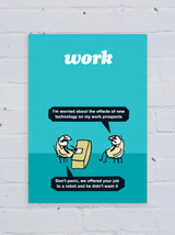 Funny Poster - Work Robot A3 Print By Modern Toss