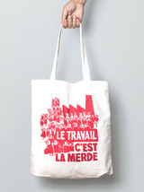 Rude Gift - Work Is Poo Tote Bag By Modern Toss