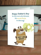 Funny Father's Day Card Worst Farts Dog