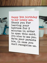 Funny Birthday Card 16th Son Nice To See You By Brainbox Candy