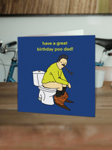 Funny Birthday Card Dad Birthday Poo By Otherwhats