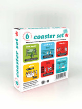 Funny Pack of 6 Home Coasters (Gift Boxed) By Modern Toss
