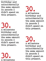 Age 30 Gift Wrap - Funny 30th Birthday Wrapping Paper