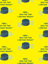 Rude Gift Wrap - Alexa T-Word Wrapping Paper By Brainbox Candy