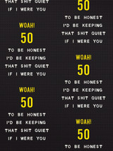 Age 50 Gift Wrap - Woah! Funny 50th Birthday Wrapping Paper