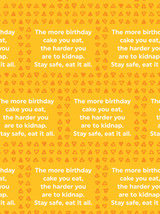 Funny Gift Wrap - Stay Safe Eat Cake Wrapping Paper