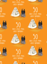 Age Gift Wrap - Funny Blue-ming Grate 50th Birthday Wrapping Paper