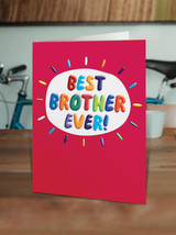 Brother Embossed Birthday Card - Best Brother Ever