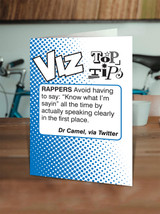 Rappers Viz Top Tips Funny Birthday Card