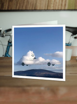 A Daily Cloud Funny Photographic Car Birthday Card