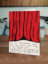 Funny David Shrigley Stage Curtain Birthday Card