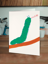 Funny David Shrigley Caterpillar Birthday Card