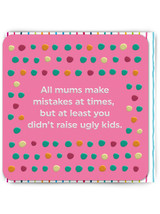 Funny Embossed Mother's Day Card Ugly Kids By Brainbox Candy