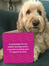 Funny Embossed Mother's Day Card IT Support