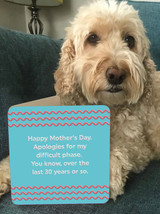 Funny Embossed Mother's Day Card Difficult Phase By Brainbox Candy