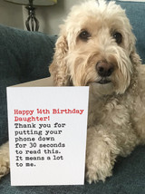 Funny Daughter 14th Birthday Card From Me
