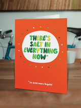 Funny Drink More Tequila Embossed Birthday Card