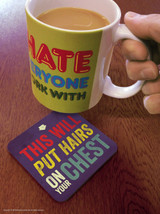 Funny Coaster - Hairs On Chest