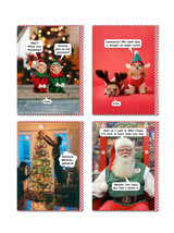 Rude Pack of 12 Skinny Dip Christmas Cards