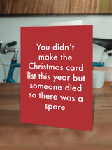 Funny Christmas Card Someone Died By Objectables