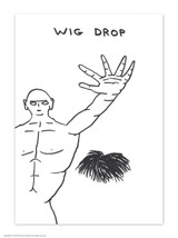 Wig Drop David Shrigley Postcard