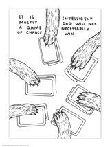 Game Of Chance David Shrigley Postcard