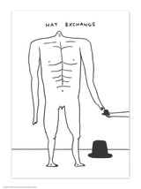 Hat Exchange David Shrigley Postcard
