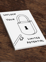 Funny A5 Notebook Unlock Limited Potential By David Shrigley
