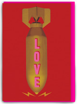 Funny Love Bombing Valentine’s Day Card By Real Hackney Dave