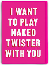 Funny Naked Twister Valentine’s Day Card By Real Hackney Dave