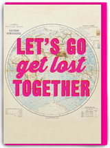 Funny Let's Get Lost Bon Voyage Card By Real Hackney Dave