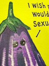 Funny Aubergine Birthday Card (Embossed) By Sew Your Soul