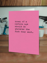 Funny Birthday Card - Women Certain Age By Hayden Kays