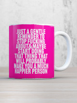 Rude Boxed Mug Gentle Reminder By Real Hackney Dave