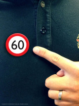 Funny Age Badge 60 Warning