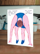 Funny Must Join The Race Birthday Card By David Shrigley