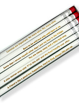 Funny Pencils - 6 Gold Foiled Pencils (Gift Boxed)