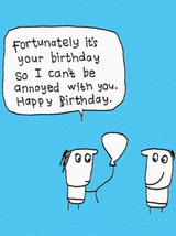 Funny (Embossed) Birthday Card - Fortunately By Hazel Bee