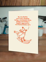 Funny Christmas Card Robin Icon By Brainbox Candy