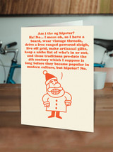Funny Christmas Card Hipster Santa By Brainbox Candy