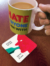 Funny Coaster - Good Wine Drink It Alone By David Shrigley