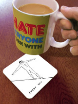 Funny Coaster - Everyday Tightrope By David Shrigley