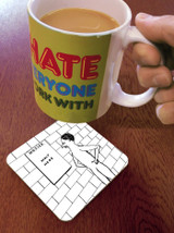 Funny Coaster - Notice Wait Here By David Shrigley