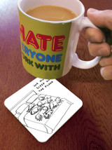 Funny Coaster - Sleep On The Floor By David Shrigley