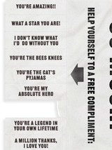Funny Thank You Free Compliment Card By Brainbox Candy