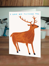 Funny Twitching Tail Christmas Card By David Shrigley