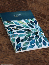 Beautiful Blue Leaves A5 Notebook By Essoldo Design