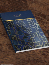 Contemporary Blue Geometric A5 Notebook By Essoldo Design 