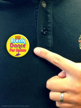 Funny Badge Breakdance For Booze By Brainbox Candy
