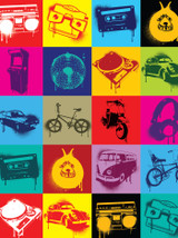 Sale Gift Wrap - Retro Pop Wrapping Paper Pack - 2 Sheets & 2 Tags